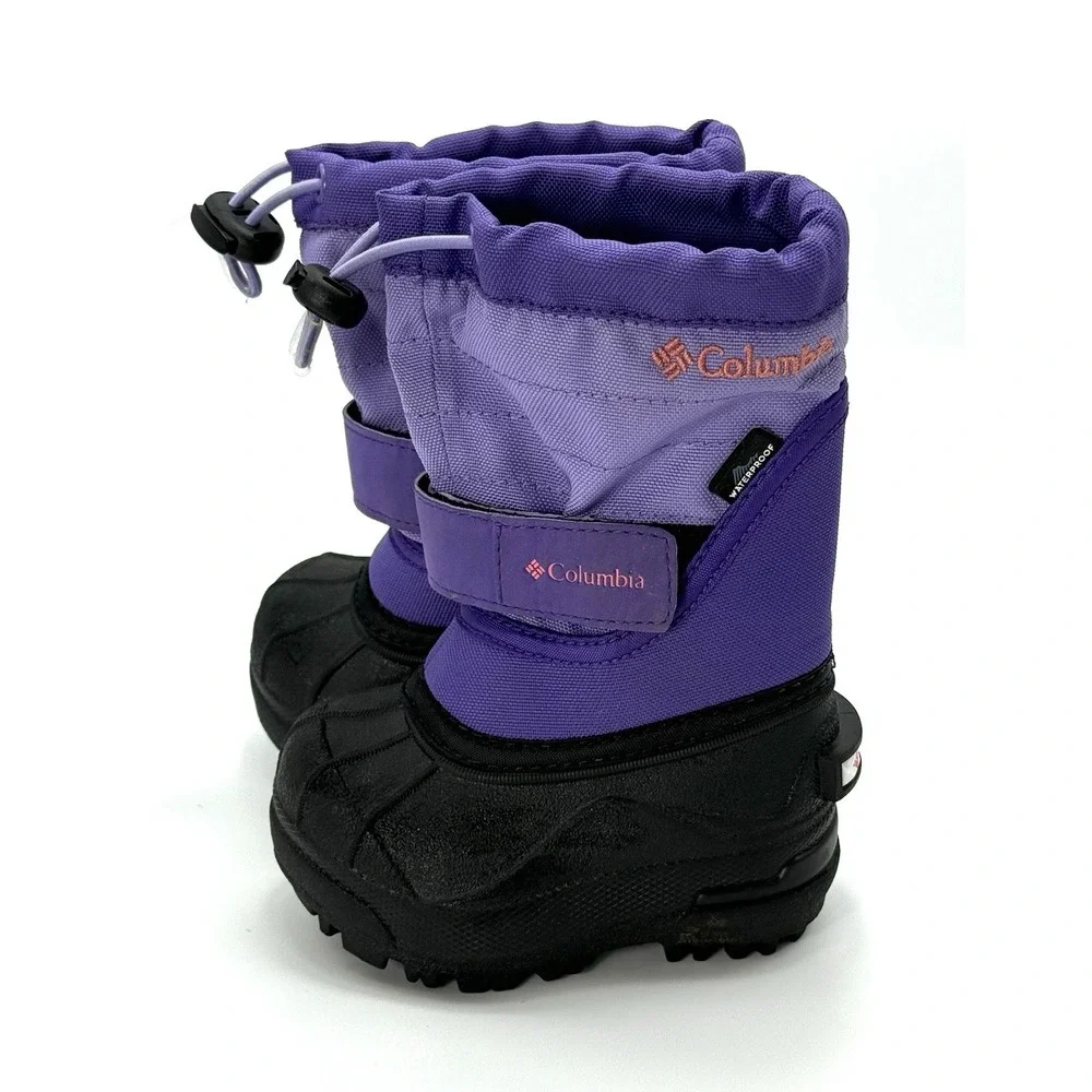 Columbia Powderbug Plus‎ 2 Todder Winter Boots Purle Size 4 Warm-25F-32C